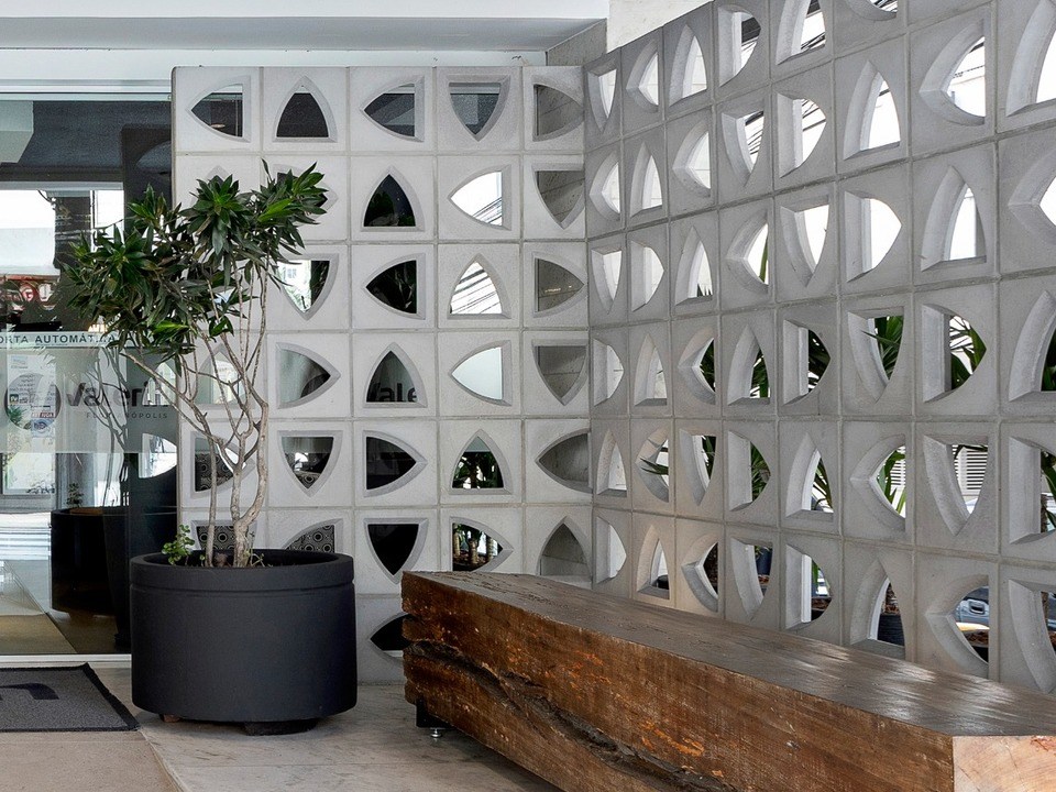 Recepção moderna do hotel