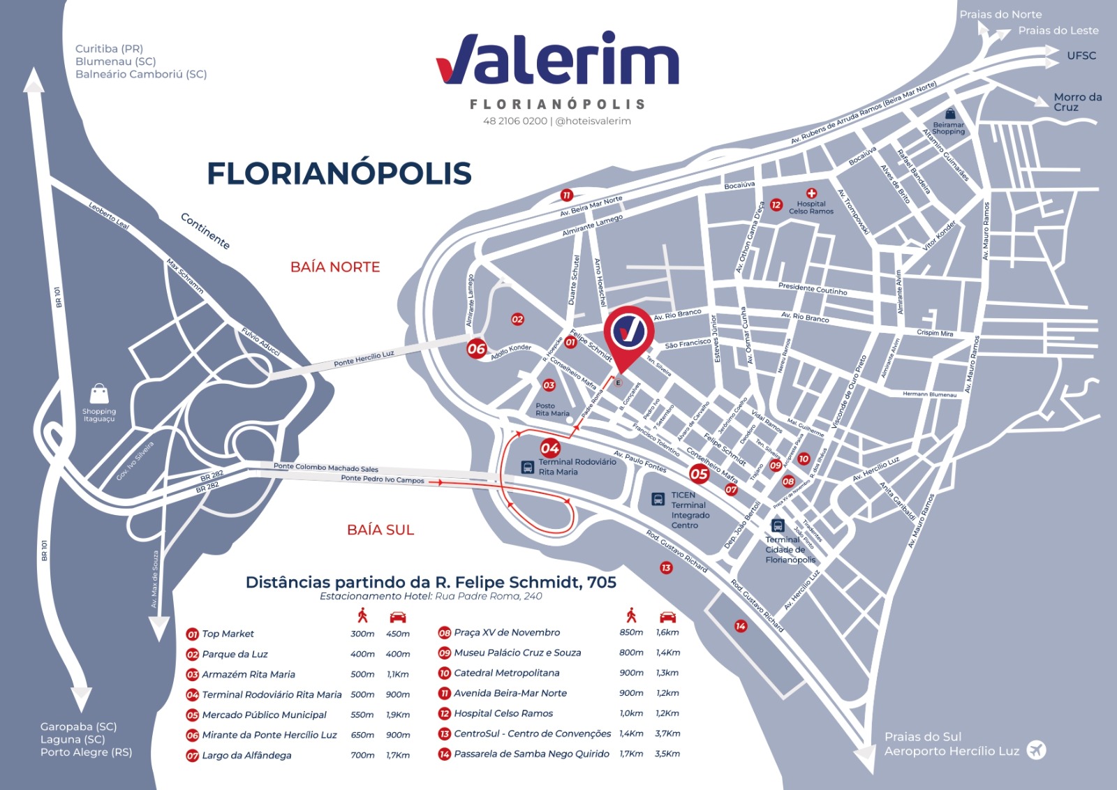 Mapa de localização do hotel