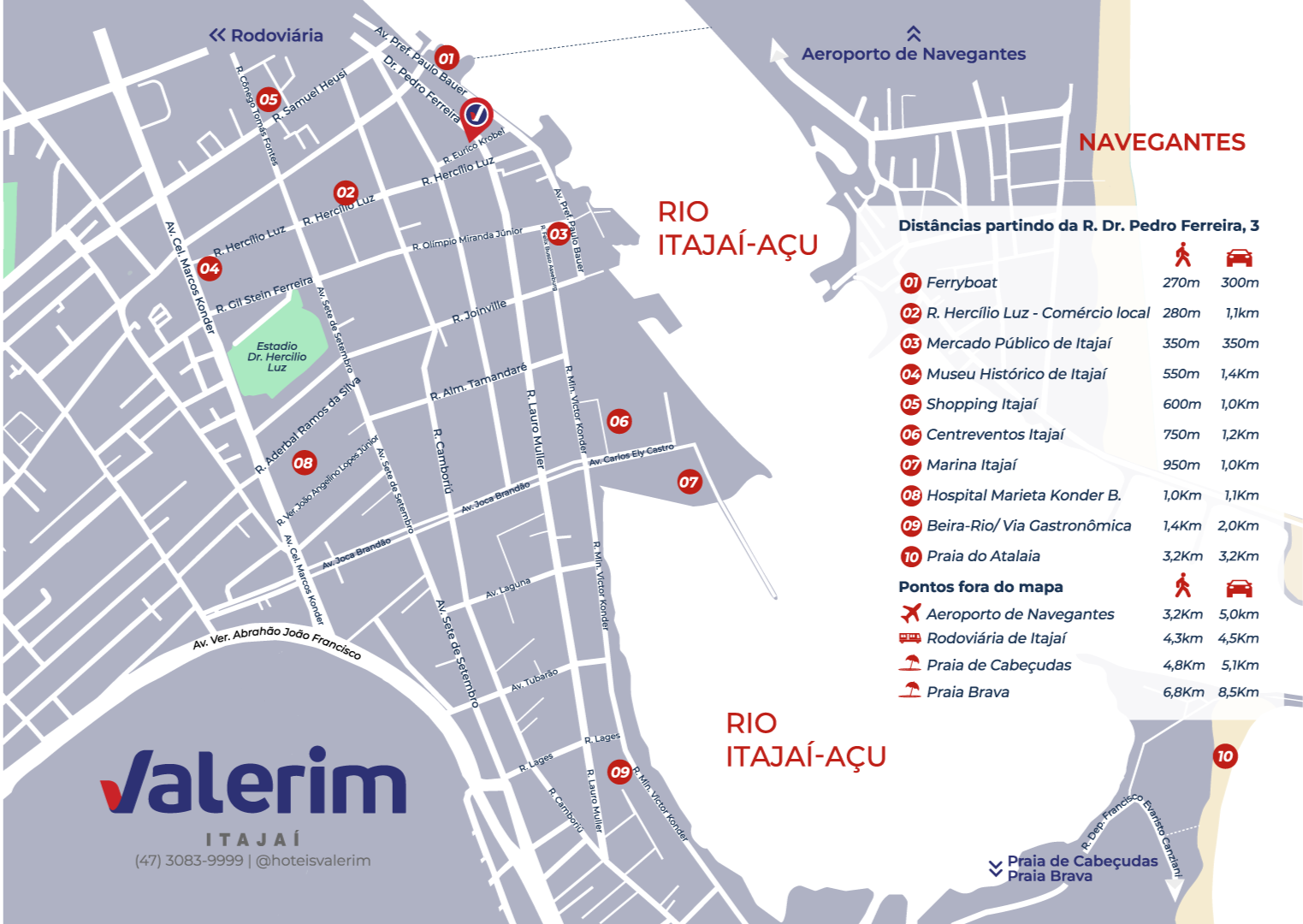 Mapa de localização do hotel